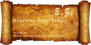 Bisztrai Zsófia névjegykártya